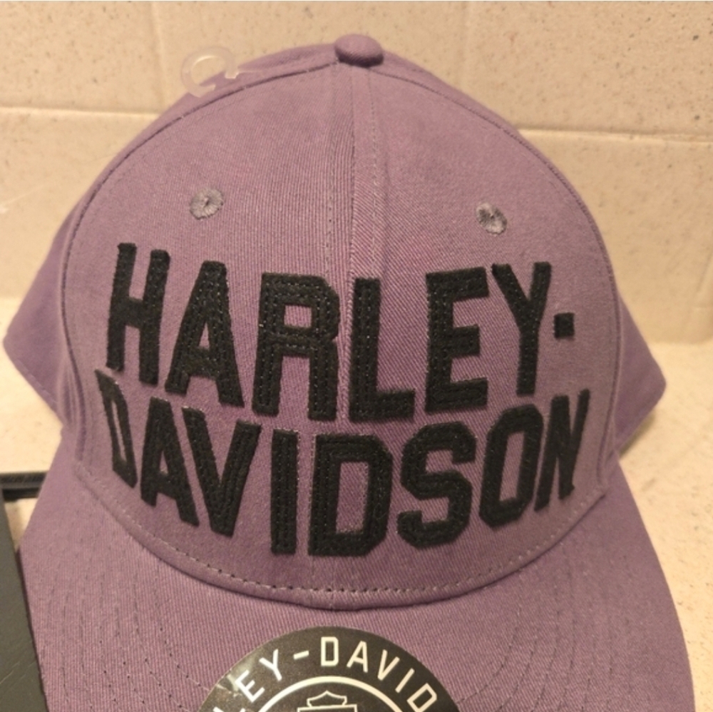 Harley Davidson Mens Grey And Black Fitted Hat Men 7 3/4 New With Tags 022026 - Picture 2 of 7